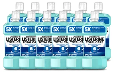 Produktbild von 12 x Listerine Total Care Zahnsteinschutz Mundspülung - 500 ml - Vorteilspackung - 12 Stücke