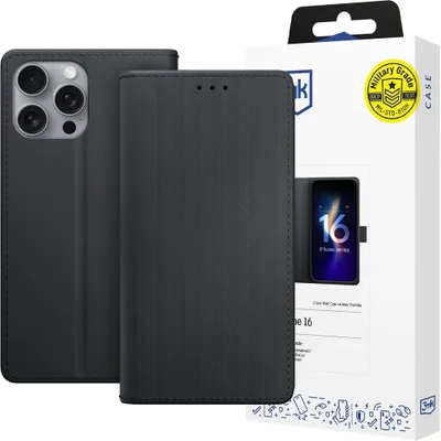 Obrázok produktu pre 3mk - Wallet Case puzdro na iPhone 16 Pro – čierne