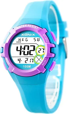 Produktbild von Antiallergische Digitale Quarz Uhr IO-002 mit Stoppuhr, Weltzeit, Alarm, Datum, 100m wasserdicht