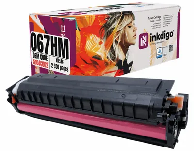 Produktbild von Inkdigo Toner CRG067HM für Canon i-SENSYS LBP-631Cw, LBP-633Cdw, MF651Cw, MF655Cdw – Magenta, 2350 Seiten,, KI-generiertes Bild
