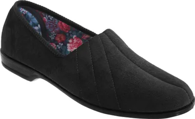 Image de Sleepers Audrey III Chaussons / pantoufles pour femmes, velours DF501 (36 EUR) (Noir)