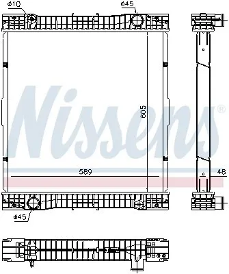 Produktbild von NISSENS 67184 Kühler Wasserkühler Motorkühler passend für MERCEDES-BENZ Citaro (O 530)