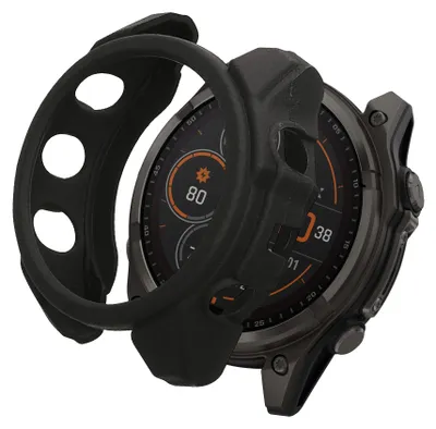 Produktbild von kwmobile Schutzhülle kompatibel mit Garmin Fenix 8 47mm Hülle - Fitness Tracker Case aus TPU - Soft Smartwatch Case Schwarz