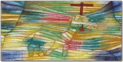 Produktbild von Coloray Küchenrückwand 120x60 Spritzschutz aus Glas - Schaf Paul Klee