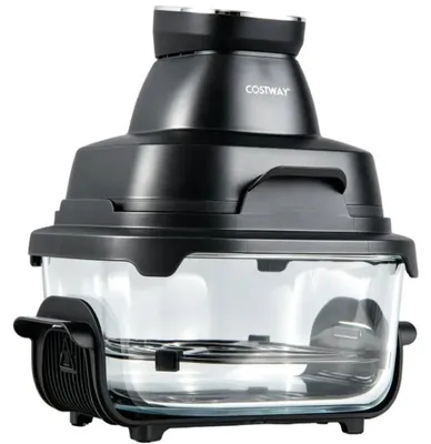 Imagen del producto de Freidora de aire ES10694DE-BK, 6 en 1, 4 litros y 1,7 litros, recipiente de vidrio, 1500 W, color negro