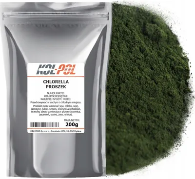 Zdjęcie produktu dla CHLORELLA PROSZEK 200g Algi morskie w proszku naturalna jakość Kol-Pol