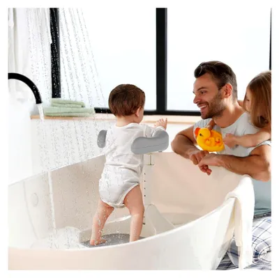 Produktbild von Baby Shower Stehhilfe,Stabile Stehhilfe Mit Verstellbarer Höhe | Klappbarer Waschsitz Als Kinderbad-Hilfe Für Mädchen Und Bei Outdoor-Festen