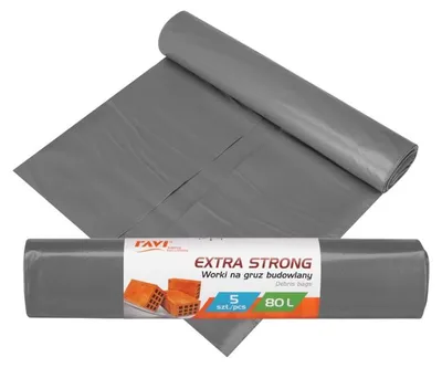 Obrázok produktu pre Ťažké vrecia na odpad a stavebnú suť 5 kusov 80 litrov