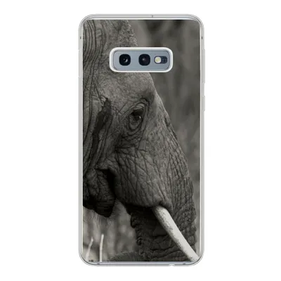 Produktbild von MuchoWow® Handyhülle Schutzhülle Hülle für Samsung Galaxy S10e Elefant - Tiere - Schwarz - Weiß Silikon Softcase Handy Hülle - Handy