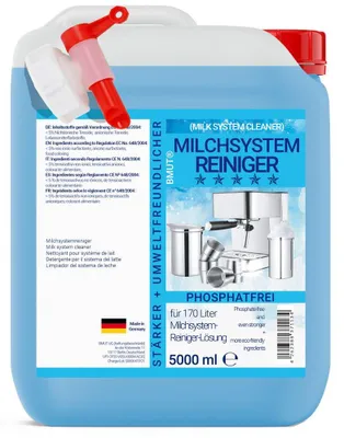Produktbild von 5L Milchsystemreiniger Konzentrat für Kaffeevollautomaten + Ausgießer