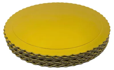 10 Tortenböden, 30 cm, 3 mm, gold, stabil