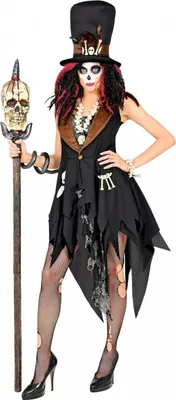 Produktbild von Voodoo Priesterin Halloween Kostüm für Frauen Größe: M