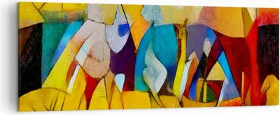 Produktbild von Bild auf Leinwand - Leinwandbild - Abstraktion modern - 140x50cm - Wand Bild - Wanddeko - Leinwanddruck - Bilder - Kunstdruck - Wanddekoration - Leinwand bilder - Wandkunst - AB140x50-3455