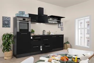 Produktbild von Küche Küchenzeile Küchenblock Eiche Schwarz Amanda 270 cm Respekta Premium