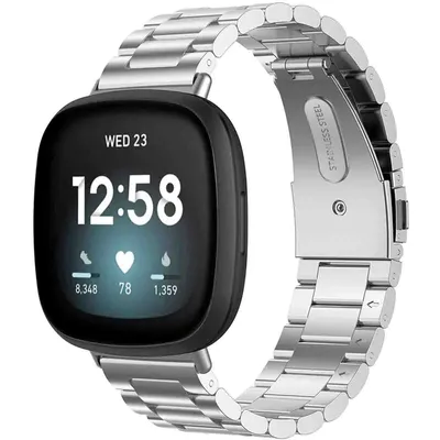 Produktbild von imoshion Edelstahlarmband für Fitbit Versa 4 / 3 / Sense (2) - Silber