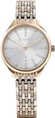 Image de Swarovski Attract Uhr, Schweizer Produktion, Pavé, Kristallarmband, Goldfarben, Champagne-vergoldetes Finish ATTRACT:PAVE PCG/WHT/PCG 5610484