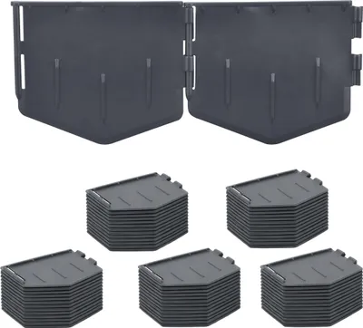 Obrázok produktu pre Relaxdays Lem na trávnik, sada 70 ks, V x Š: 13 x 16 cm, 10,7 m, plast, ohybný lem na záhony, záhony a trávnik, čierny