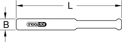 Imagen del producto de KS TOOLS: Cuña de plástico, 20x170 mm (referencia: 117.1669)