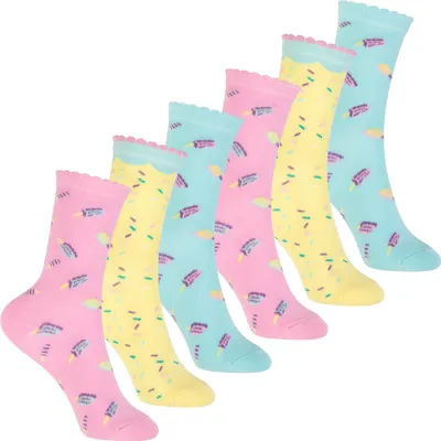 Produktbild von Footstar Bunte Baumwoll Socken für Kinder (6er Pack) - Pastell Mix 31-34