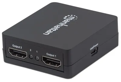 Image de MANHATTAN 1080p 2-Port HDMI-Splitter Alimentation via USB noir