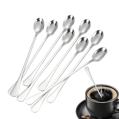 Immagine prodotto di Set di 8 cucchiaini in acciaio inossidabile con manico lungo