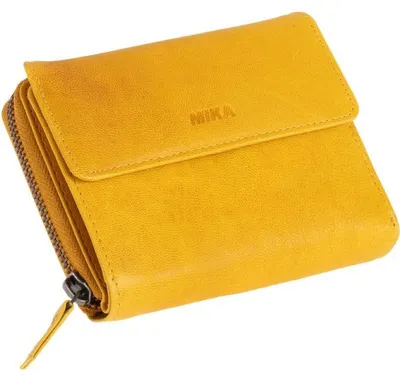 Zdjęcie produktu dla Portfel damski skórzany 13x10x2,5cm żółty