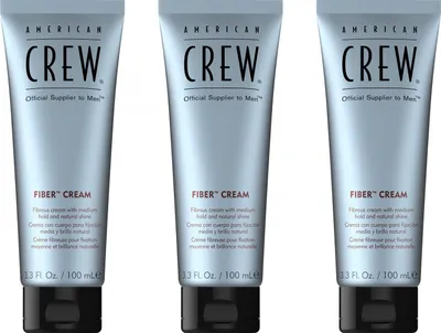 Produktbild von American Crew Fiber Cream 3 x 100 ml Haarcreme mittleren flexiblen Halt Set