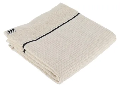 Produktbild von Handtuch 50x90 cm 100% baumwolle mit bienenwabenmuster - beige - Tendance