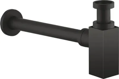 Produktbild von Ablaufgarnitur Siphon Waschbecken, Messing matt schwarz