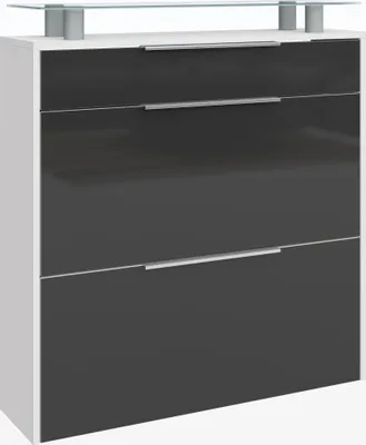 Produktbild von Hängeschuhschrank "Oliva2", graphit-glänzend