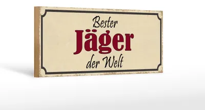 Produktbild von Holzschild Spruch 27x10cm bester Jäger der Welt