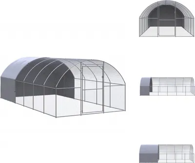Produktbild von vidaXL Outdoor-Hühnerstall 3x6x2 m Verzinkter Stahl - Lebensräume & Gehege für Kleintiere