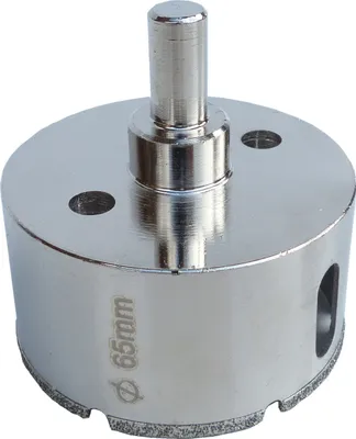 Produktbild von Fliesenbohrer Ø 65mm Glasbohrer Diamantbohrer Steinbohrer Kernbohrer Bohrkrone Hohlbohrer Diamantbohrkrone Marmorbohrer Bohrer BOHRFUX