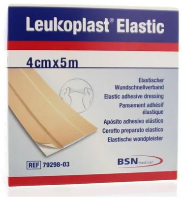 Productafbeelding van Leukoplast Elastic wondsnelverband 5m x 4 (1 stuk)