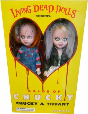 Zdjęcie produktu dla Mezco Toyz - Zestaw Figurki Living Dead Dolls Chucky i Tiffany 25cm