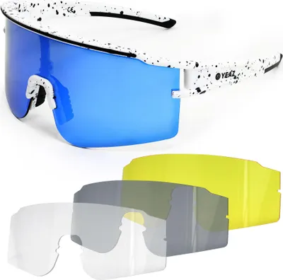 Produktbild von YEAZ Sport-Sonnenbrille Weiß/Blau SUNTHRILL Set