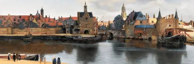 Produktbild von Johannes Vermeer Kunstdruck Bild - Ansicht Von Delft, 1660-1661 (30 x 91 cm)