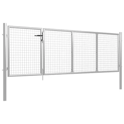 Immagine prodotto di Cancello da giardino in acciaio 350 x 100 cm argento