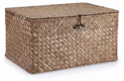 Immagine prodotto di InAndOutdoorMatch - Scatola portaoggetti - Realizzata a mano - Rattan naturale, Immagine generata dall'IA