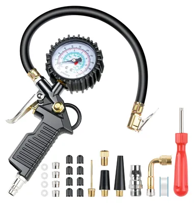 Productafbeelding van Bandenspanningsmeter Digitale 220 PSI - Rubber Slang Ventielgereedschap