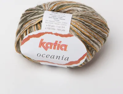 Produktbild von OCEANIA von Katia - OLIVE/SENF (74) - 50 g / ca. 150 m Wolle