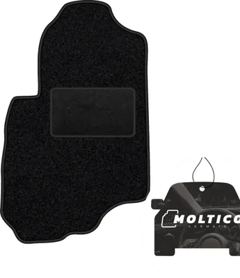 Produktbild von moto-MOLTICO Fahrer Fußmatte Auto Velours Fahrerseite Autoteppiche Schwarz Fahrermatte 1-teilig passend für Mitsubishi Outlander I 2001-2006