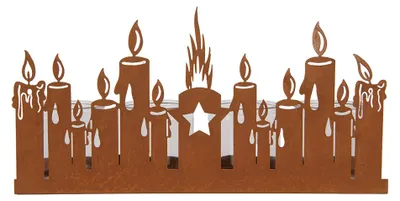 Produktbild von Clayre & Eef Teelichthalter 36x9x18 cm Braun Metall