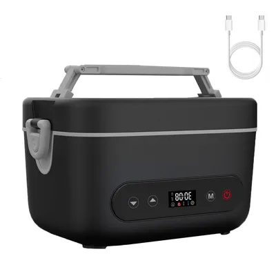 Produktbild von 1,2 L Elektrische Lunchbox mit 20000 mAh Akku, Tragbar, 5-Seiten-Heizung & Temperaturkontrolle – Ideal für Arbeit, Auto & Camping