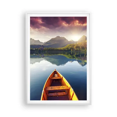 Produktbild von Gerahmtes Poster - Weißer Rahmen - See Natur - 70x100 cm - Wand Bild - Wanddeko - Wandbilder - Kunstposter - Wandposter - Bilderrahmen - Bilder - Kunstdruck - Wandbild - P2WPA70x100-3579
