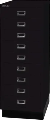 Produktbild von Schubladenschrank MultiDrawer 39er Serie Sockel A3 9 Schubladen schwarz