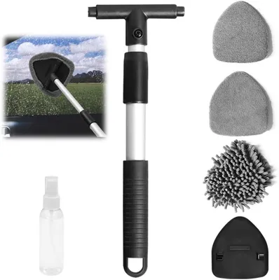 Produktbild von Fensterputzer 5 Pads, ausziehbarer Griff, Sprühflasche, für Auto