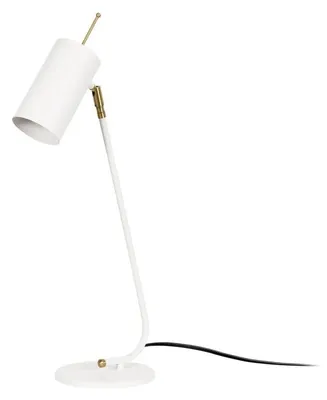 Image de Lampe à poser Lampe de table Métal Blanc - 8 x 26 cm - Douille E27 - Style Scandinave