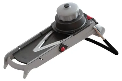 V-Mandoline 19x41 cm, Grau, Kunststoff, Scheiben 1-10 mm