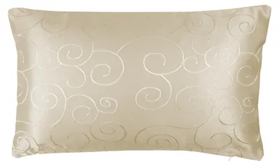 Produktbild von Kissenbezug 30x50 cm creme Damast Circle Deko Kissenhülle mit Reißverschluss